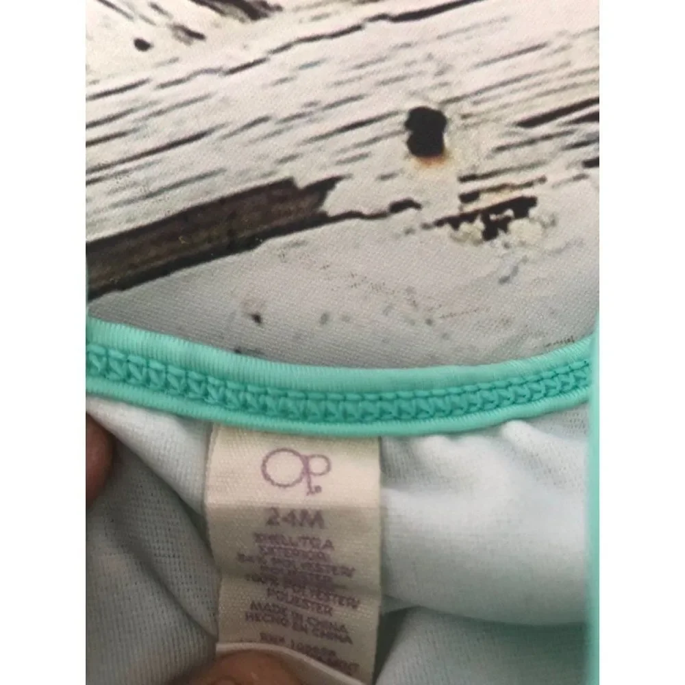 Op baby girls 12 month turquoise blue swim suit